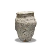 Aki Moriuchi, Vase, Stoneware, undulating organic form with volcanic glaze