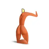 Linda Gunn-Russell, Sculptural 'Body' form, 1993, Earthenware, dry terracotta sprayed glaze leaving a softly textured surface, the flattened form modelled as a stylised female figure
