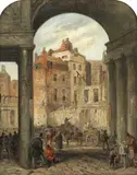Robert Landells, Foregate Strand, Entrance to Boswell Court, oil on canvas