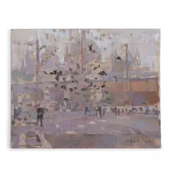 Study of Basilica di San Marco, Venice by Ken Howard R.A., oil and pencil on board, sold Jan 2026