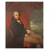 George Romney, Portrait of Richard Griffith, three-quarter length, seated and holding a book, oil on canvas, unlined