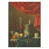 French School, Still life with fruit, oil on canvas
