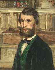 Edward Radford, Self-portrait of the artist as a young man, oil on panel