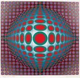 Victor Vasarely, Vega 222, Screenprint in colours, 1970, on wove paper