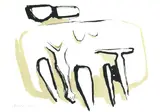 Kenneth Armitage, Seated Group, from Europäische Graphik I, Lithograph in colours, 1960, on wove paper