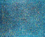 Jale Çelik, Blue Composition,, acrylic and plaster on canvas