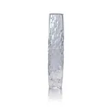 Vladimír Žahour, Vase, circa 1963, Of cylindrical form, the clear glass with a cut and polished overlapping geometric design