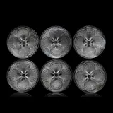 Six 'Coquilles No. 2' plates, designed 1924 by René Lalique, Clear glass, sold Nov 2025