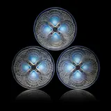 Three 'Coquilles No. 4' plates, designed 1924 by René Lalique, Opalescent glass, sold Nov 2025