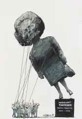 English School, A selection of five cartoons of Margaret Thatcher, To include: