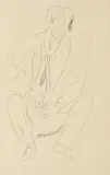 David Jones C.H. C.B.E., Portrait of a Man, pencil on paper