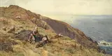 A family on top of the cliffs by Sir Ernest Albert Waterlow, Ra, Prws, watercolour, sold Sep 2025