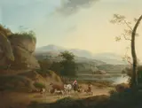 Balthasar-Paul Ommeganck, The long road to market, oil on canvas