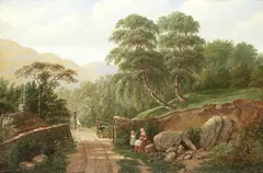 By the wayside by Henry Jutsum, oil on canvas, offered Sep 2025