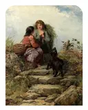James John Hill, A curious lamb, oil on board