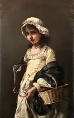 The young student by Continental School, oil on canvas, sold Sep 2025