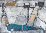 Barbara Rae Cbe Ra Rsa Frse, Quarry at Rapolano, mixed media and collage on paper, laid on board