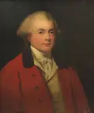 George Romney, Portrait of a gentleman, traditionally identified as Robert Henley, Earl of Northington, bust-length, in a red coat and a white stock, oil on canvas