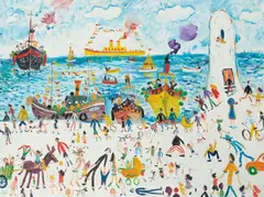 Simeon Stafford, St Ives Regatta, oil on canvas