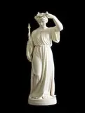 Joseph Durham, The female figure holding an oil lamp in her left hand and a spear in her right, on a circular base inscribed SANTA FILOMENA, and stamped J DURHAM SC PUB SEPT 1865 COPELAND M,