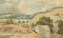 Roger Fry, A French Watermill and Aqueduct, watercolour on paper