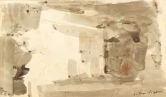 John Piper C.H., Architectural Study, pen and ink and wash on paper