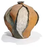 Michael Arntz, Mountain Pot, c. 1965-68, Stoneware painted with oxides
