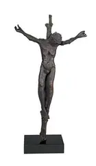 Simon Toparovsky, Study for Leaning Crucifix, 2003, Cast patinated bronze
