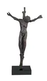 Simon Toparovsky, Study for Leaning Crucifix, 2003, Cast patinated bronze