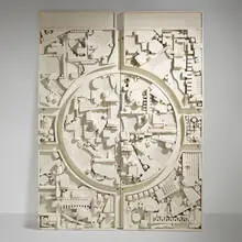 Jay Spectre, Custom panels for the Cooper Residence, Chicago, c. 1976, enameled wood assemblage