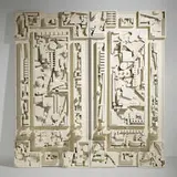 Jay Spectre, Custom panels for the Cooper Residence, Chicago, pair, c. 1976, enameled wood assemblage