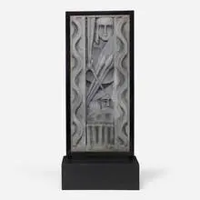 Lawrence Emmons, Barbizon-Plaza Hotel panel, 1929, cast aluminum, enameled steel, lacquered wood