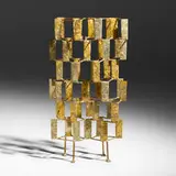 Untitled (Multi-Plane Construction) by Harry Bertoia, c. 1955, melt-coated brass over steel, sold Apr 2022