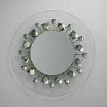 attribution Max Ingrand, Illuminated mirror, c. 1961, glass, mirrored glass, cut crystal, brass