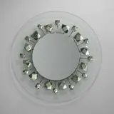 attribution Max Ingrand, Illuminated mirror, c. 1961, glass, mirrored glass, cut crystal, brass