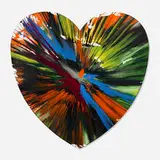 Heart Spin Painting by Damien Hirst, 2009, acrylic on paper, sold Mar 2022