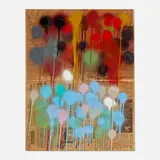 Doug Ohlson, Untitled, spray enamel on newspaper