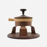 Chafing dish stand by attribution Gustav Stickley and Joseph Heinrichs, sold Feb 2025