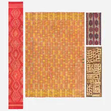 African, Collection of four textiles, woven fabric