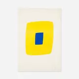 Yellow with Dark Blue (from the Suite of Twenty-Seven Color Lithographs) by Ellsworth Kelly, 1964-1965, lithograph on Rives BFK paper, sold Jan 2016