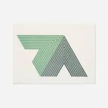 Ifafa II (from the V Series) by Frank Stella, 1968, lithograph on paper, sold Jan 2016