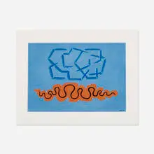 Herbert Bayer, Celestial River, 1962, screenprint on paper