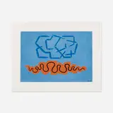 Herbert Bayer, Celestial River, 1962, screenprint on paper