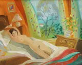 Nicholas Hely Hutchinson, Untitled, oil on board 20.5 x 25cm .