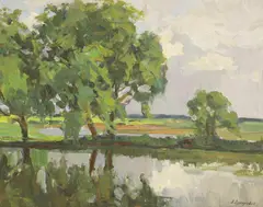 Alexandre Gusarevich, Untitled, oil on board 39 x 50cm