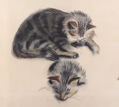 Randolph Schwabe, Study of cats, chalk