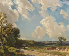 Arthur A. Friedenson, Near Rodburough, Gloucestershire, oil on board