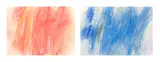 John Golding, Untitled (Pink); Untitled (Blue), acrylic and chalk on paper
