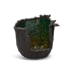 June Schwarcz, Vessel Form (#754), electroplated copper foil and enamel, etched 'Schwarcz 754'