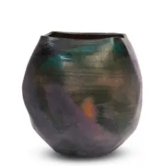Large Blue Vessel by John Mason, glazed stoneware, sold Nov 2025